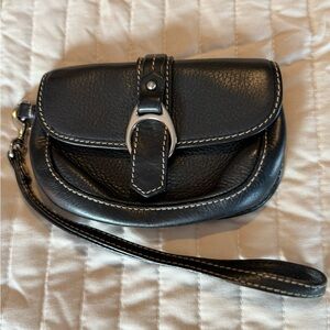 Dooney & Bourke Black Leather Wristlet